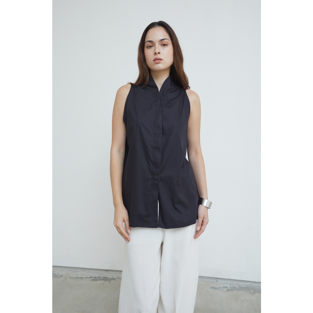 Shopat Domain -velvet Sleevless Top