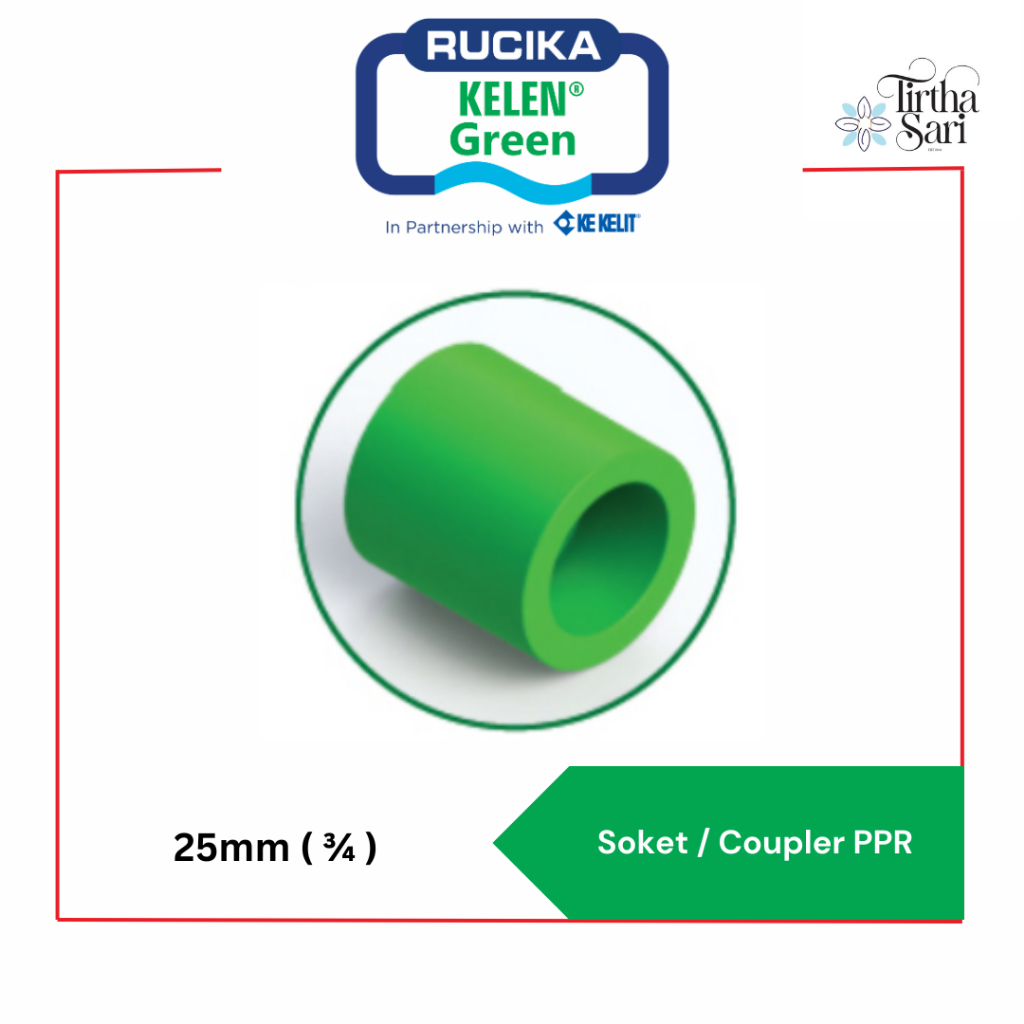 Rucika Kalen Green PPR Socket 25mm (3/4 นิ้ว)