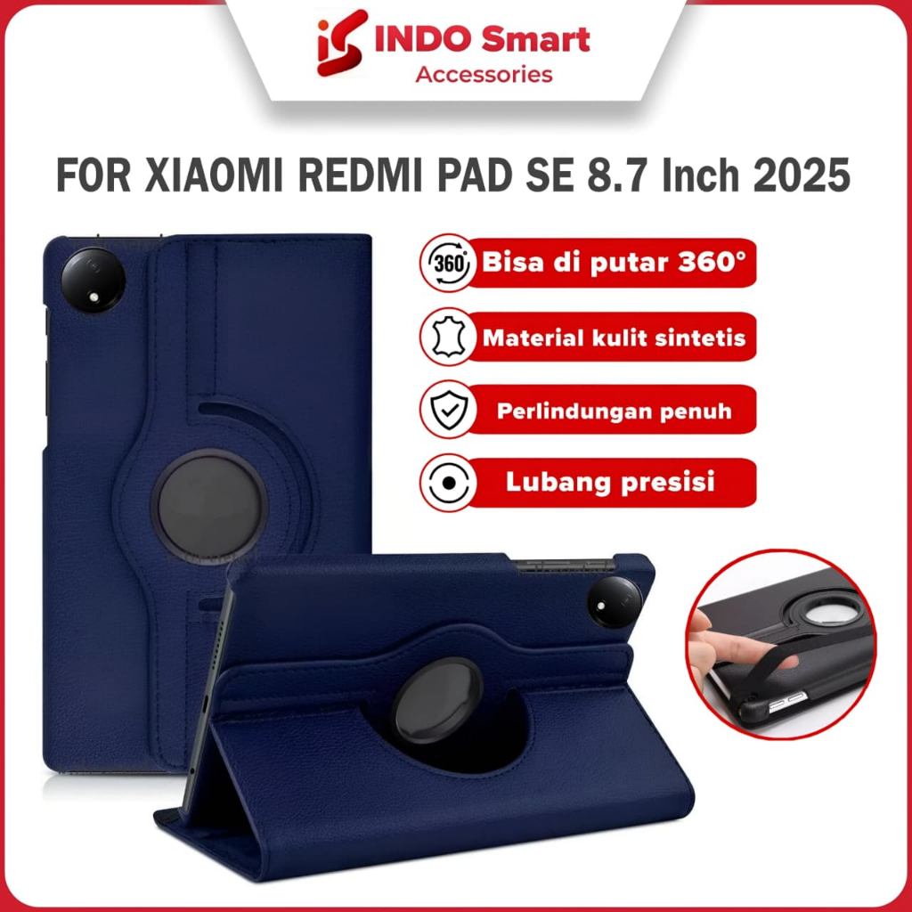 เคสโรตารี Xiaomi Redmi Pad SE 8.7 Leather Flip Cover Standing Tab Casing