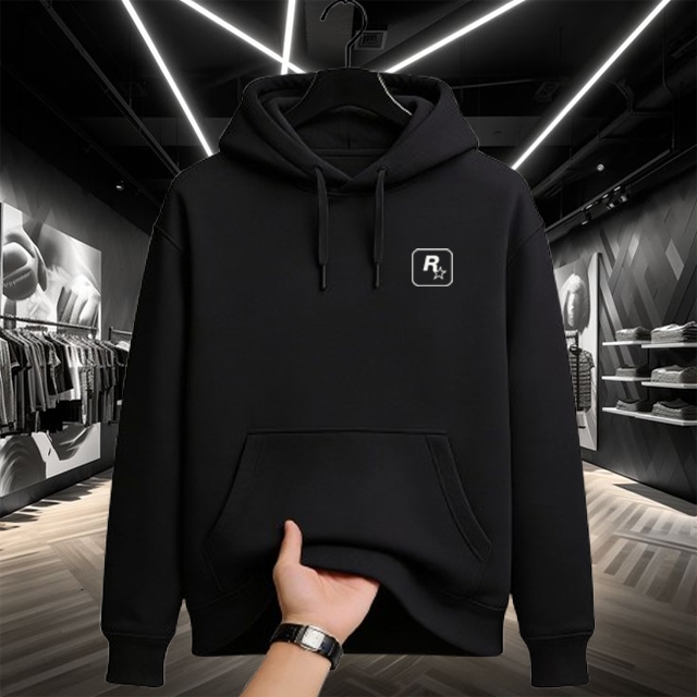 Star Fashion 88 White R Star Logo Hoodie Jacket สําหรับผู้ชายและผู้หญิง premium distro Size ML XL XX