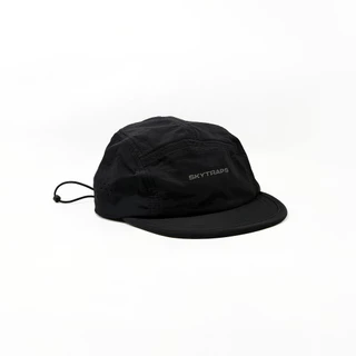 Skytraps Active Cap Crinkle หมวกวิ่งกิจกรรมกลางแจ้งสําหรับผู้ชายและผู้หญิง - สีดํา