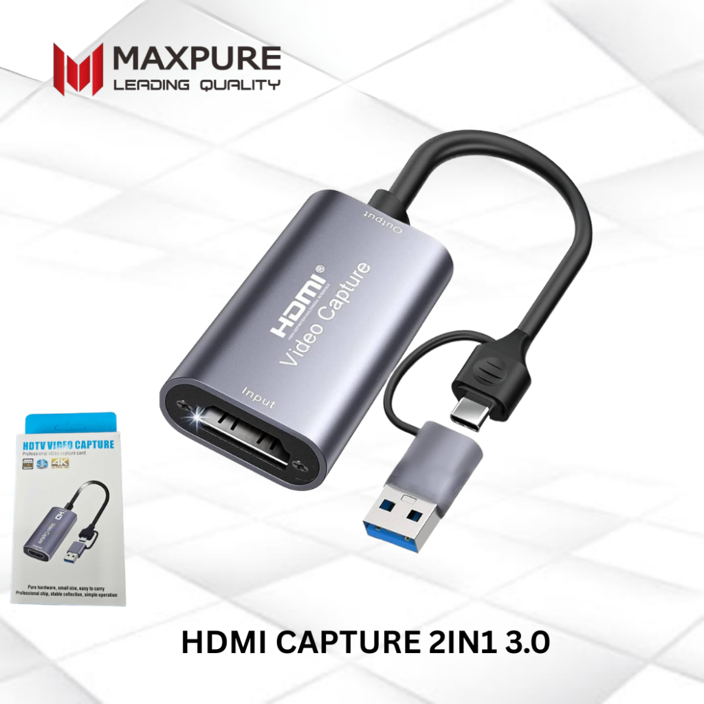 HDMI Video Capture 4k Full HD USB Type C และ USB 3.0