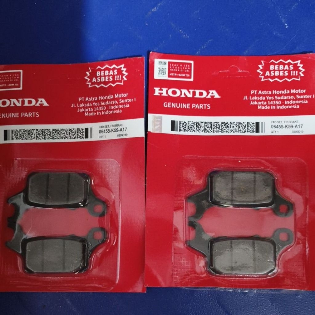 DPN ผ้าเบรค AHM VARIO 150 LED VARIO 125 LED K59