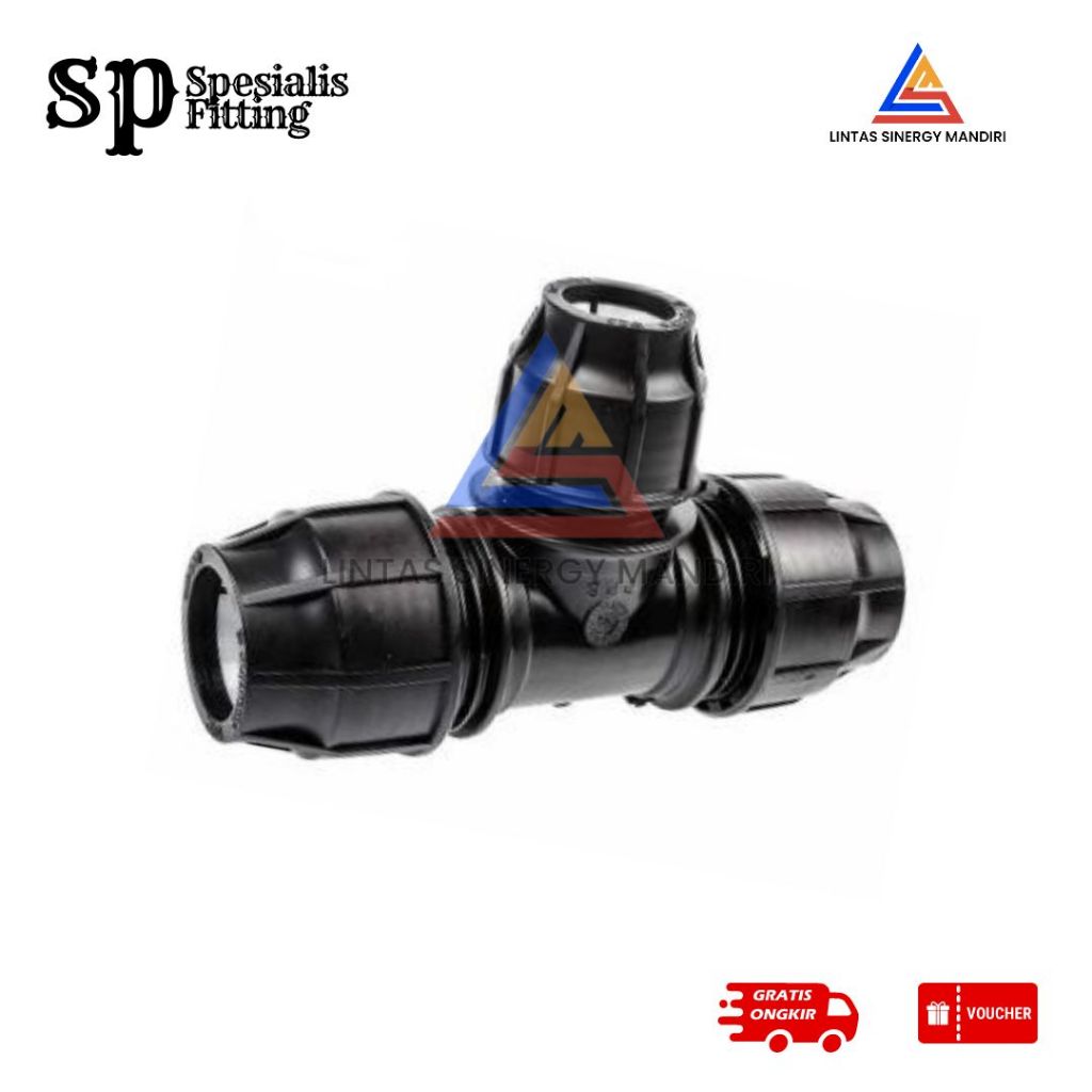เสื้อยืดเชื่อมต่อ HDPE PIPE 50MM X 1 นิ้ว