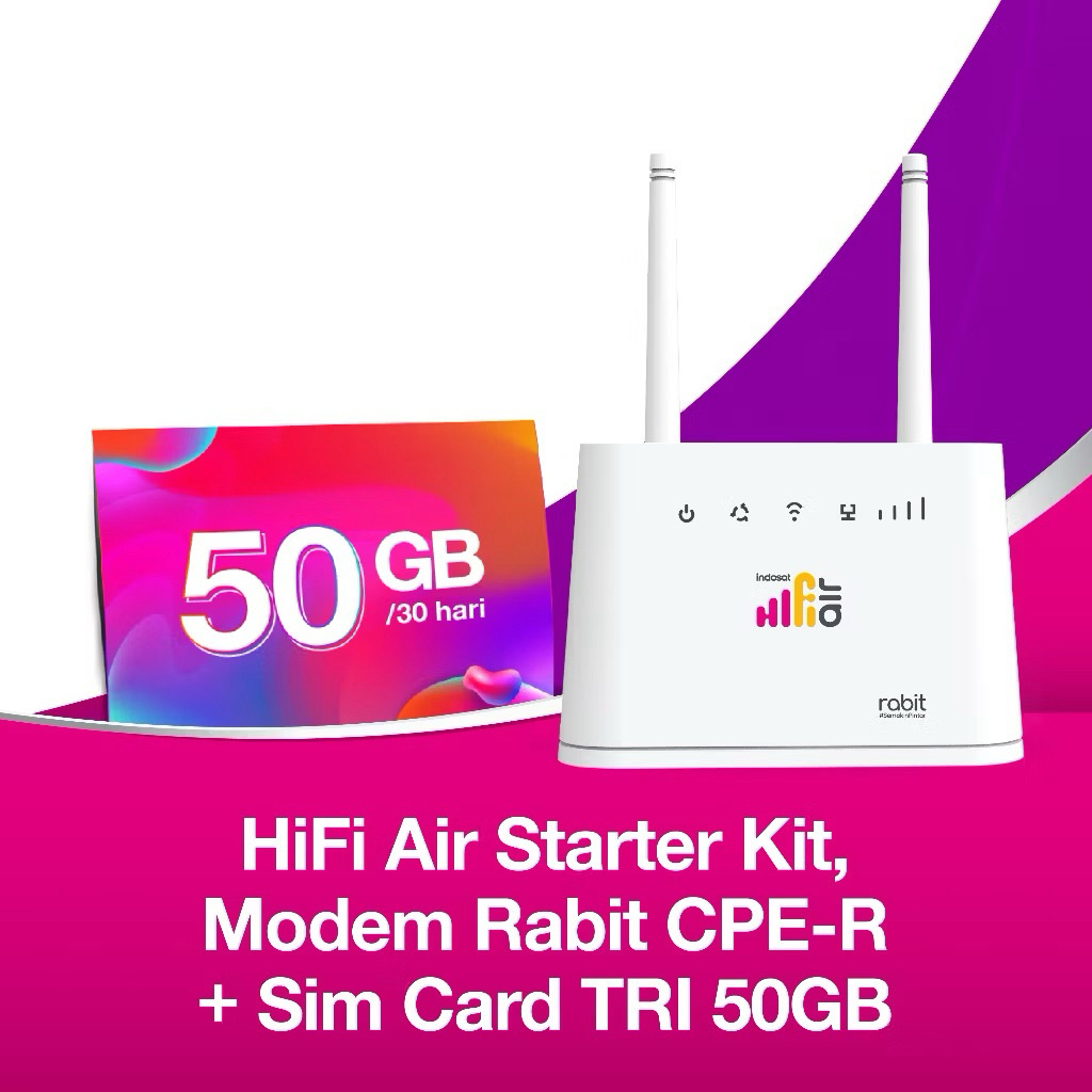 โมเด็ม Indosat Hifi Air Rabit 4G LTE 50GB