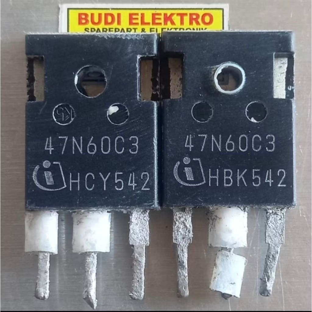 MOSFET 47N60C3 (ใช้แล้ว COLUMN) MOSFET 47N60 MOSFET 47N60CFD TRANSISTOR 47N60 ทรานซิสเตอร์ 47N60C3