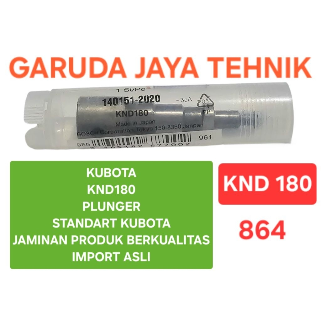 Kubota KND180 KND 180 Plunger รับประกันสินค้าคุณภาพนําเข้าดั้งเดิม (864)