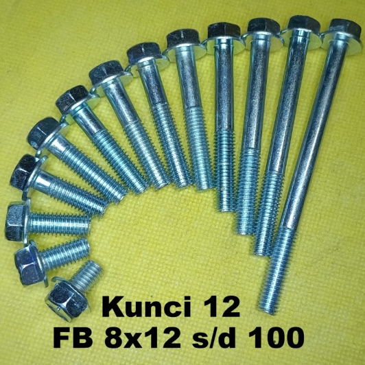 12คีย์เนื้อหา20,30สลักเกลียวFB ม8x10 12 15 20 25 30 35 40 45 50 60 65 70 หน้าแปลนสายฟ้า FB ตัวหนา หม