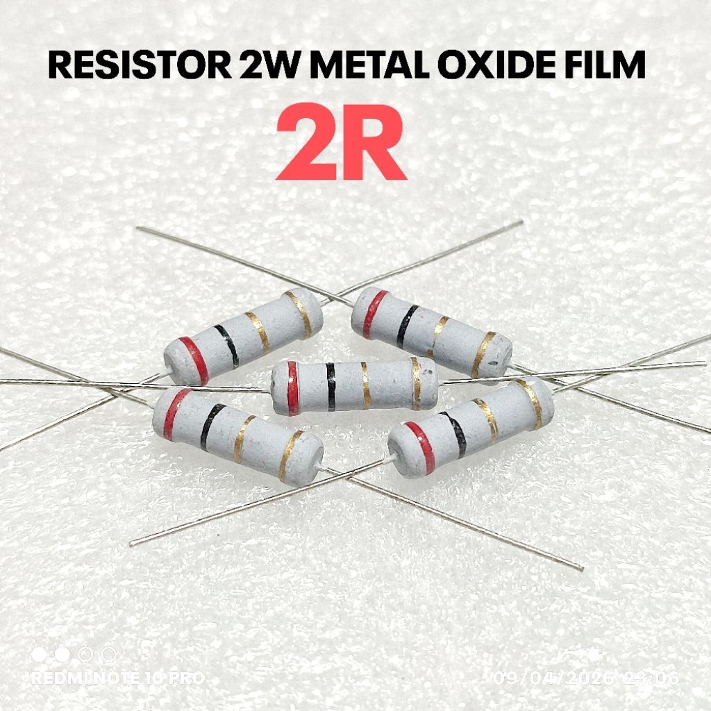 (PER 5 ชิ้น) 2W 2WATT 2R 2 OHM CF 5% ROHS RESISTOR