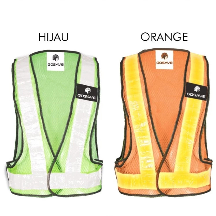 HIJAU Project Safety Vest / Safety Vest Mesh V Gosave ORANGE GREEN