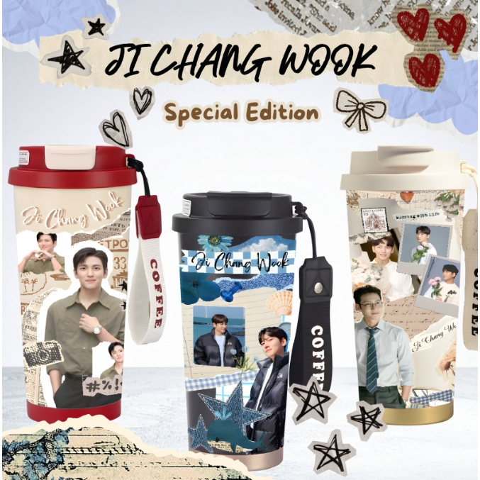 TERMOS Tumbler Ji Chang Wook เกาหลีนักแสดงสแตนเลส SUS 316 500ml ญี่ปุ่นขวดดื่ม Anti-Rust Anti-Leak Hot Cold Water Thermos ความงามของขวัญ Kpop