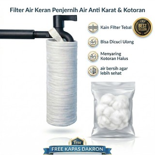 Saringan Air keran penjernih air keruh kotor filter penjernih air kran saringan air anti bau dan bakteri promo murah