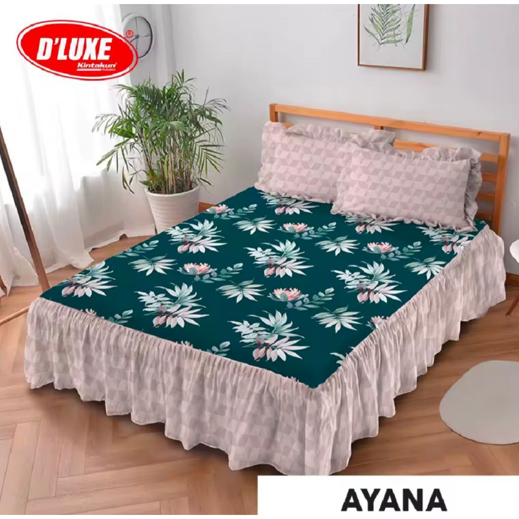 ผ้าปูที่นอน Kintakun Deluxe Tassel พร้อม Ayana Motif 180x200 Cm