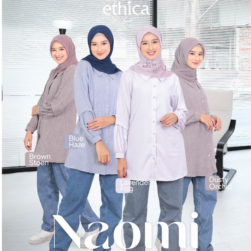 NAOMI 22 BROWN STONE / DUSTY ORCHID, TOP BY (ETHICA RUMAH FAIQA)