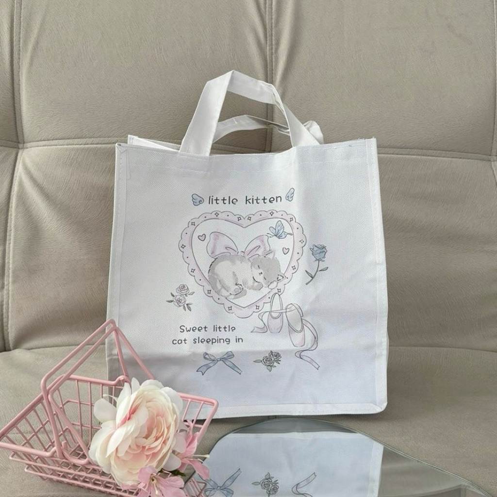 Mocorie - Glacessy coquette Totebag / coquette Lunch Bag / coquette Lunch Bag / Ribbon Lunch Bag / c
