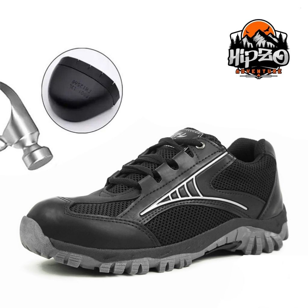 Hipzo Mens Steel Toe Safety Boots รองเท้าทํางานกันลื่นโครงการรองเท้านิรภัย M73