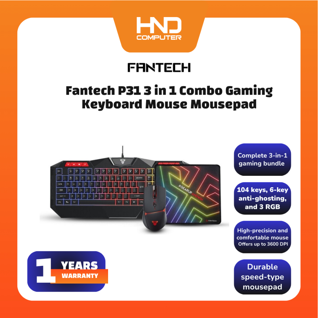Fantech P31 3 in 1 Combo Gaming Keyboard Mouse Mousepad