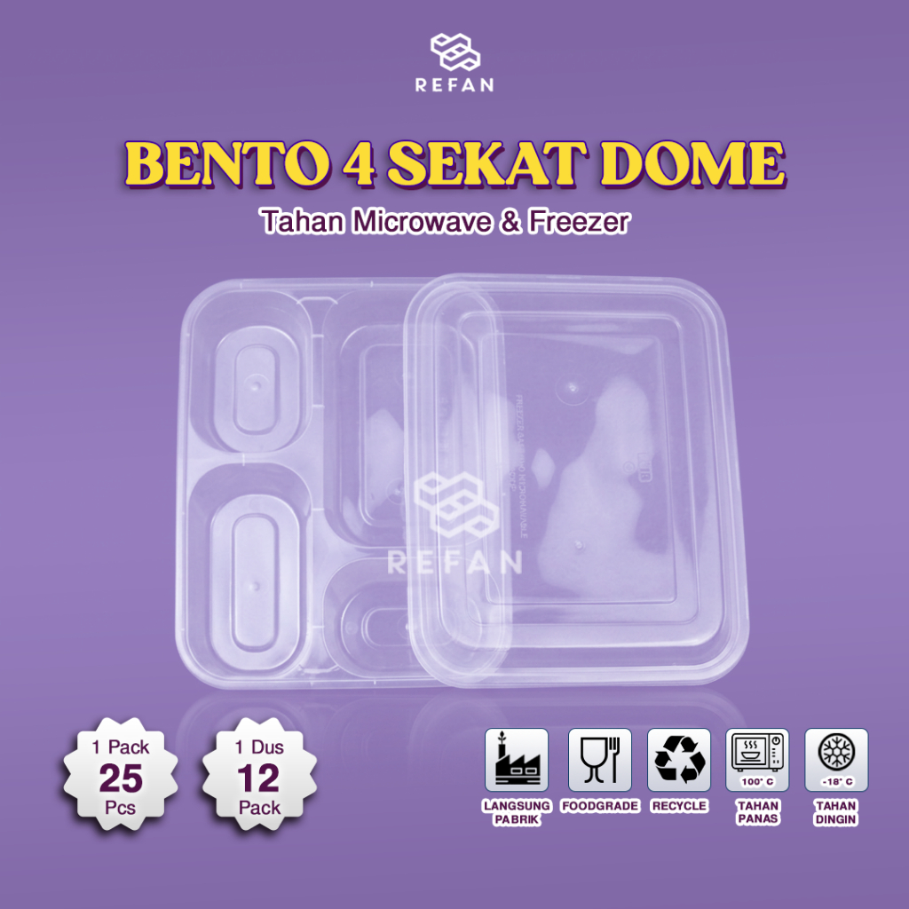 Thinwall Bento โดม 4 ส่วน / OTH 1 & OTH 2 กล่องใส่อาหารพรีเมี่ยม