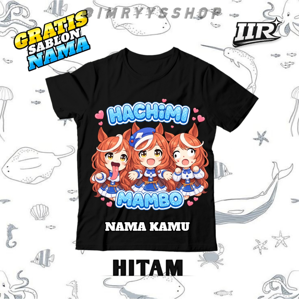 (ชื่อฟรี) เสื้อยืดเด็กตัวบน HACHIMI MAMBO CHIBY MEME CUTE ANOMALI / MAMBO UMA MUSUME Takane Tannhaus