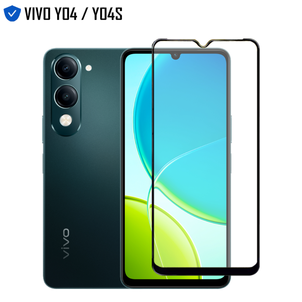 กระจกนิรภัย Vivo Y04 / Y04S กระจกกันรอยเต็มจอ