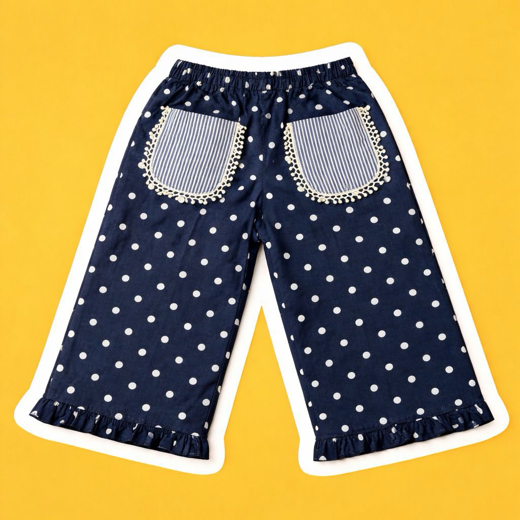 SNUGGLE DAYS - Polka Ruffle Pants - กางเกงเด็กลายจุด