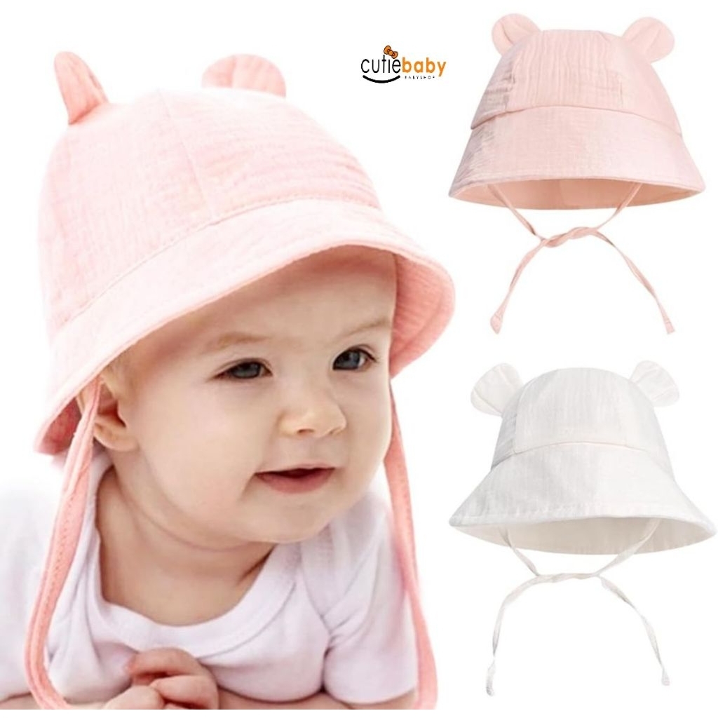 [CUTIEBABY] KIDS BUCKET HAT CUTTON BEAR | BEAR KIDS HAT 1-3 ปี