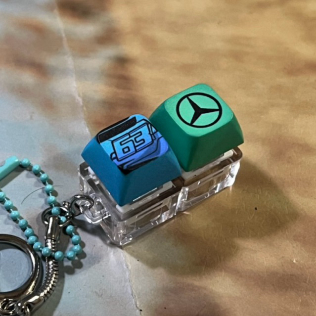 George Russell 63 Mercedes F1 ปุ่มกด Fidget พวงกุญแจ