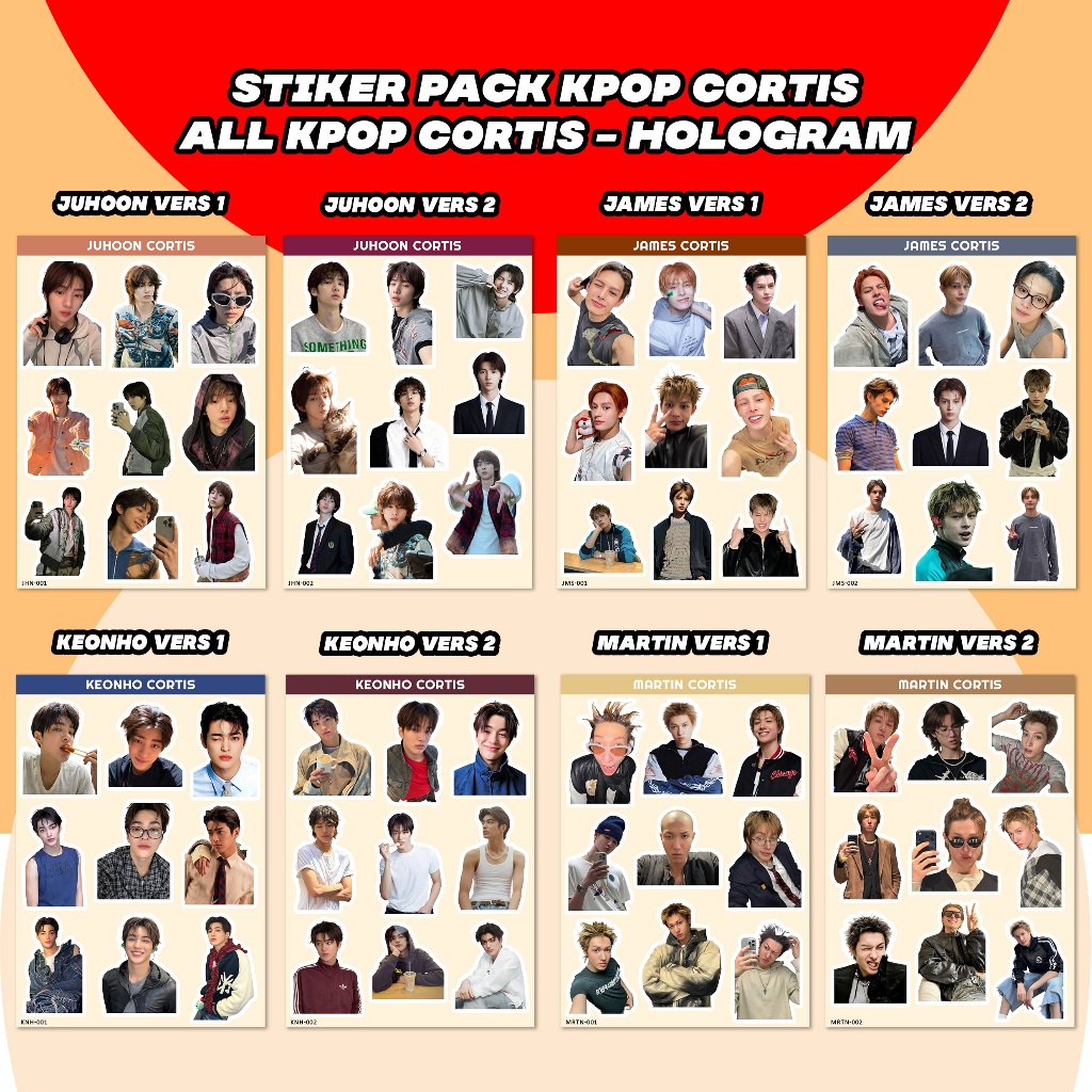 CORTIS FULL MEMBER สติกเกอร์ I ALL CORTIS MEMBERS I CORTIS KPOP I KPOP สติกเกอร์ I CORTIS STICKER I 