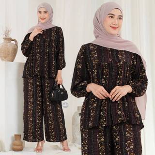 Dianputri - One set Wanita Rayon Busui Resleting Depan | Setelan Wanita Kekinian | Stelan wanita Terbaru