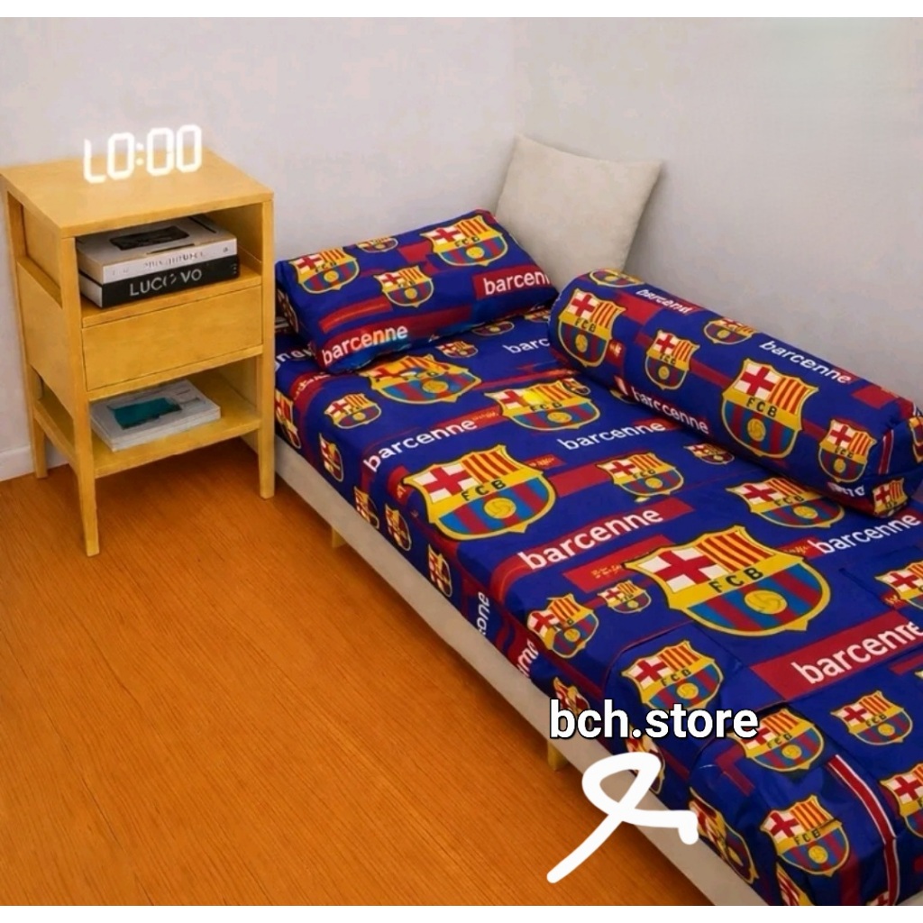 FOOTBALL CLUB MOTIF BED SHEETS, BARCELONA FOOTBALL MOTIF BED SHEETS, REAL MADRID SINGLE BED SHEETS U