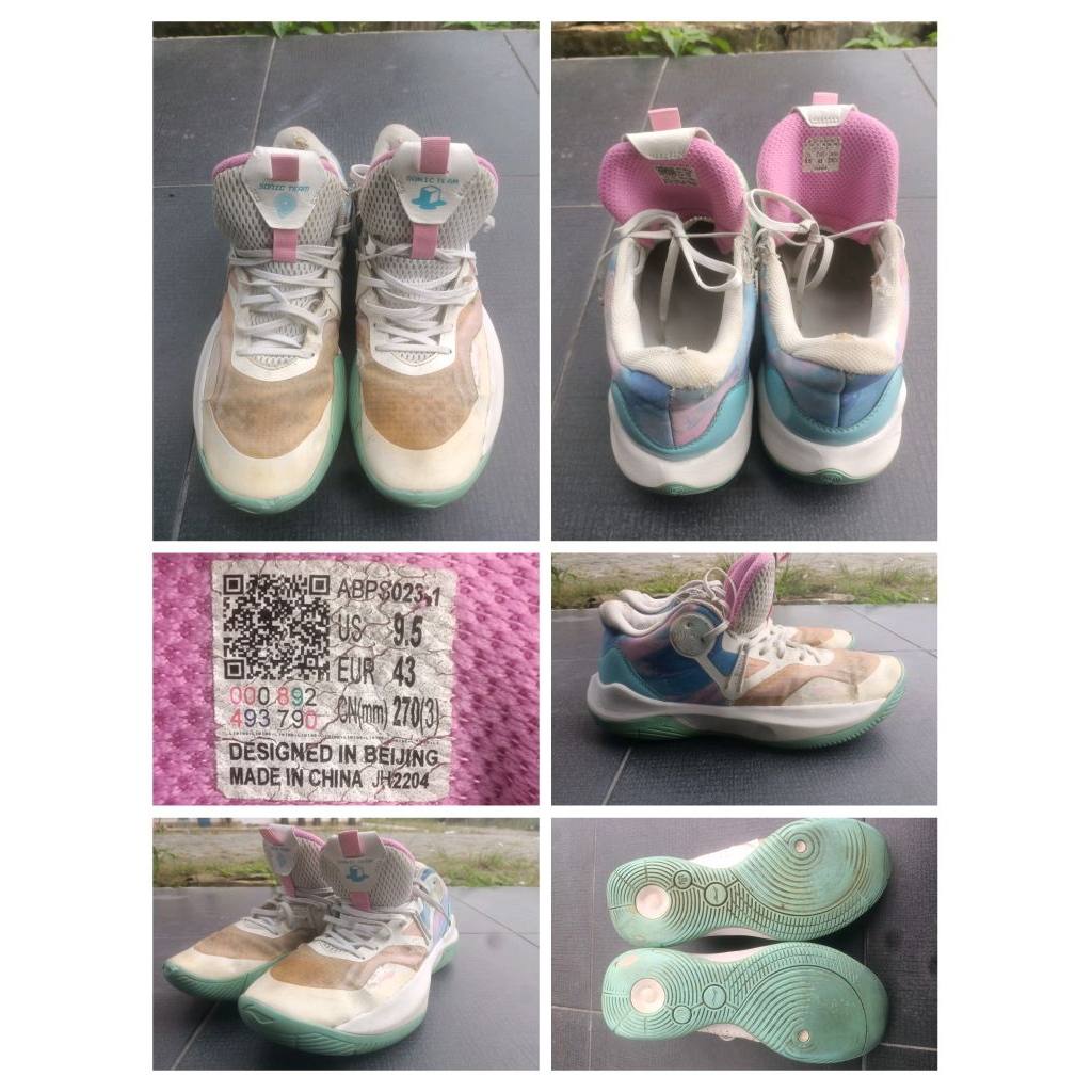 รองเท้า LI-NING SONIC 9 ดั้งเดิม - PREMIUM WHITE PINK SIZE 43 (27 CM) การบริจาคที่ใช้ร่วมกัน - MINUS