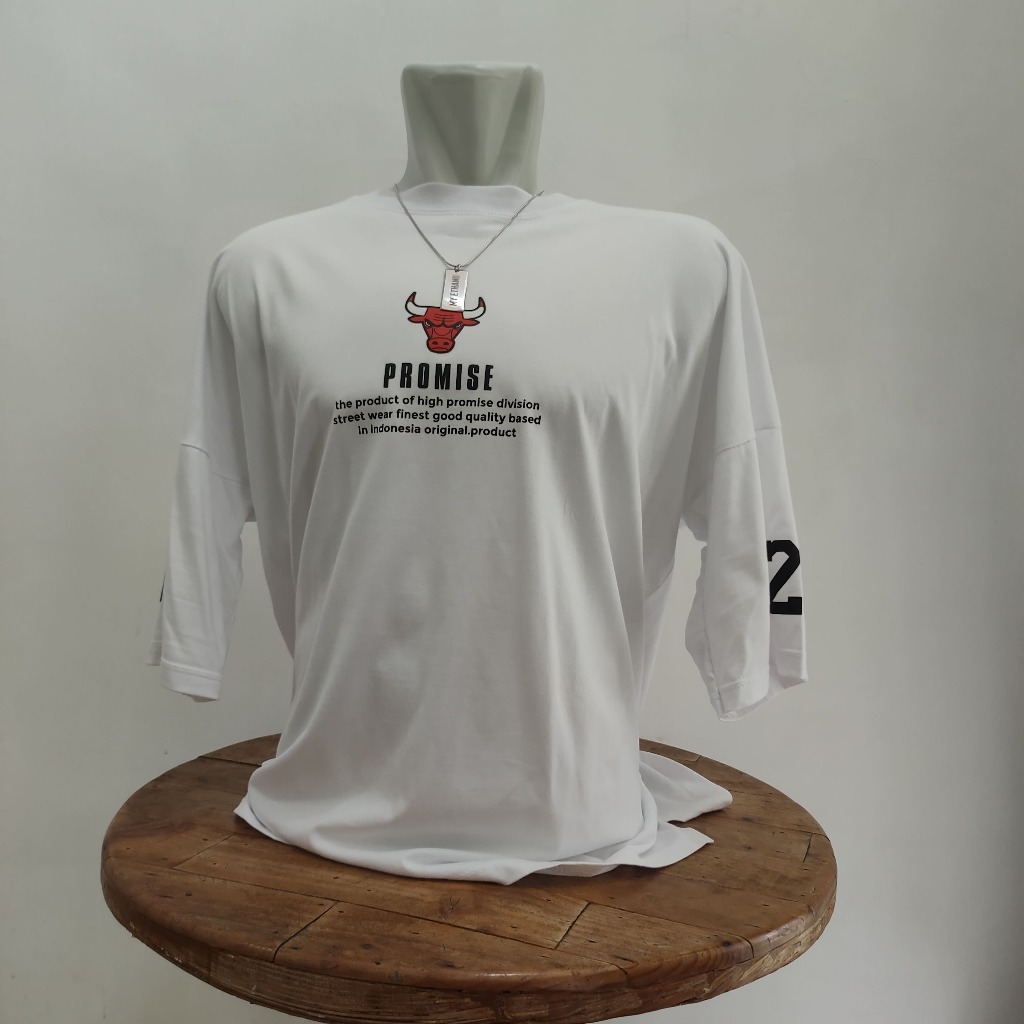 Chicago Bulls x Promise White Edition 3XL เสื้อยืด Oversize ขนาดใหญ่ (AVPBK129)