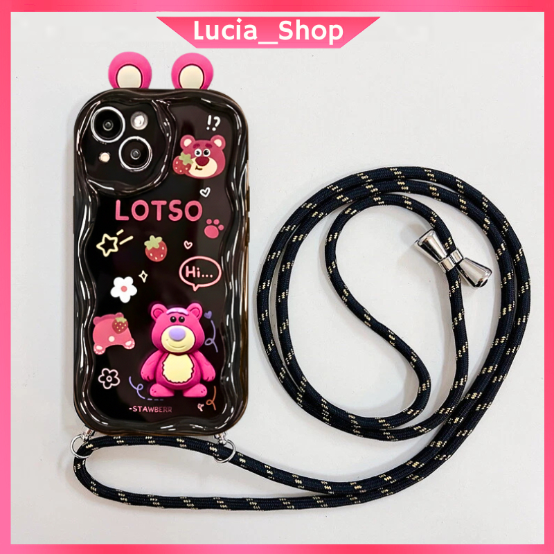 Case Ear Strap Lanyard Oppo A5i A3X A16 A16S A60 A57 A77S A5S A7 F9 A11K A12 A5 2020 A9 2020 A15 A15