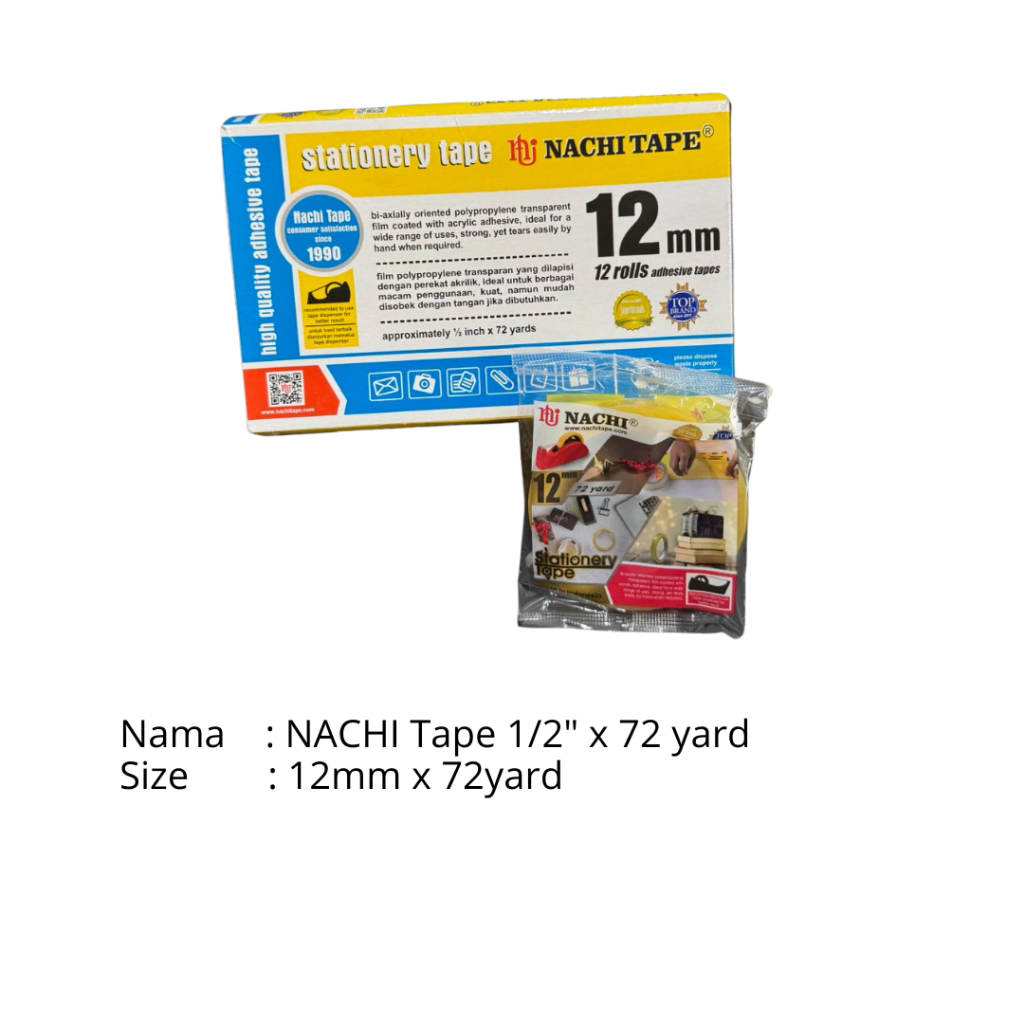 Nachi Insulation Tape box 12 mm x 72 หลา (1 ชิ้น)