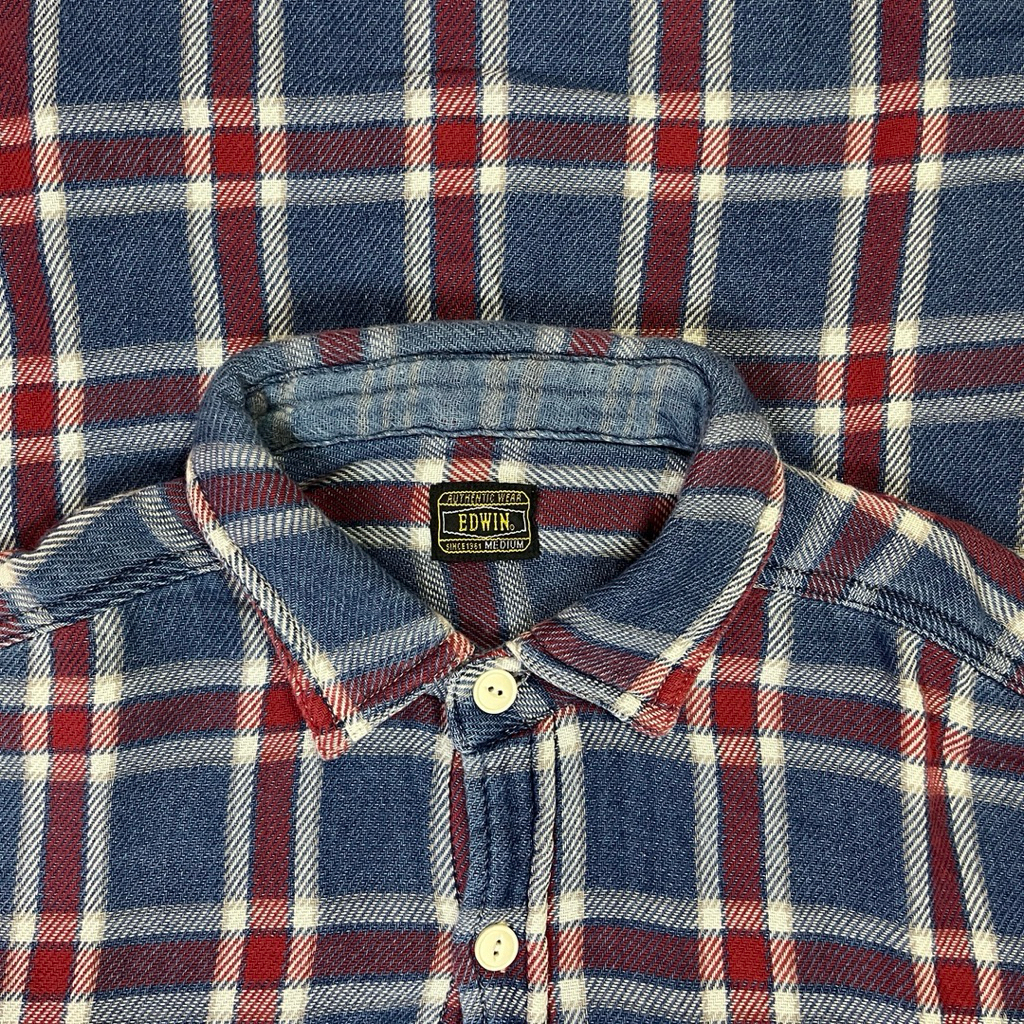 KEMEJA EDWIN เสื้อฮู้ดผ้าสักหลาดหนา เสื้อเชิ้ตผ้าสักหลาด by Edwin
