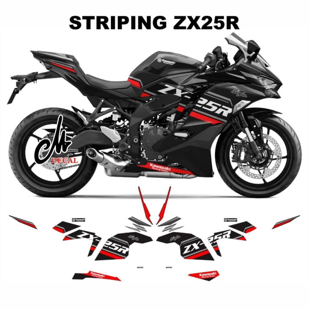 Ninja Zx25r / Zx25rr Stock Decals Sticker - Kawasaki Ninja Zx-25r Variation Striping Sticker