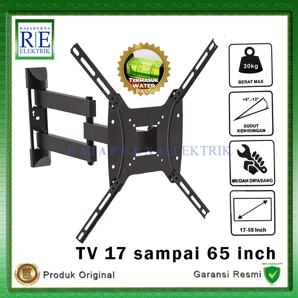 KYZKU Universal Tilt Swivel LED LCD Monitor TV Bracket 17 32 40 43 50 55 60 65 นิ้ว