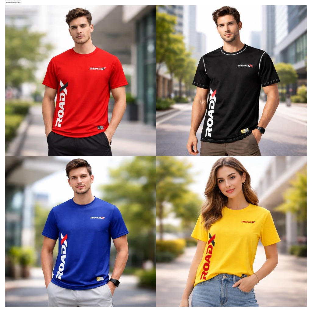 เสื้อยืด MERAH RoadX (TireSpecialist) – เสื้อยืด Casual Sport Unisex (แดง/ดํา/เหลือง/น้ําเงิน)