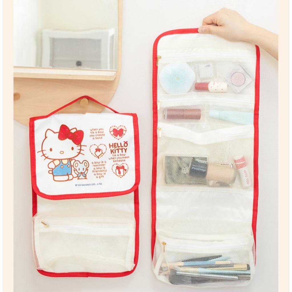 My Melody Make Up Pouch Hanging Travel Organizer พับได้