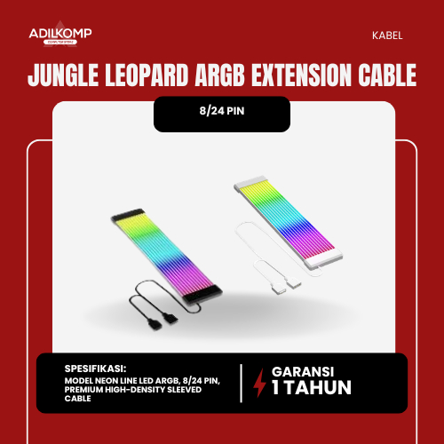 ARGB JUNGLE LEOPARD สายเสริมสีดํา/ขาว 8/24 PIN