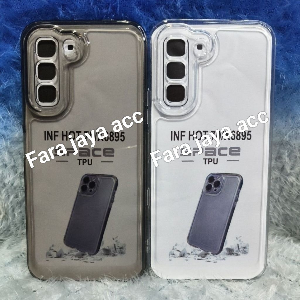 Original Space Transparent Soft Case Infinix Hot 70/X6895 ซิลิโคน 2.1MM + ป้องกันกล้อง (ร้าน Fara ja