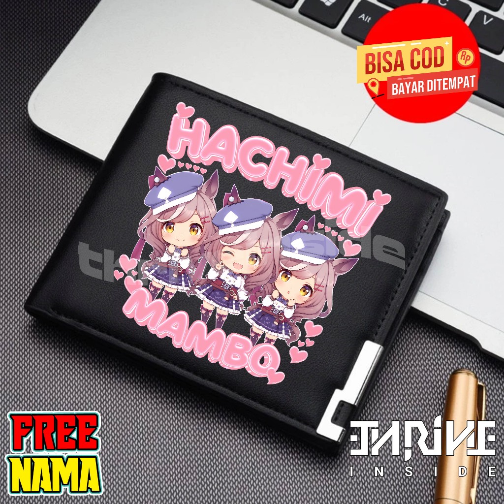 ฟรี NAME กระเป๋าสตางค์พับสําหรับเด็กและผู้ใหญ่พร้อมโลโก้ Hachimi Mambo Chibi, น่ารัก Meme / กระเป๋าส