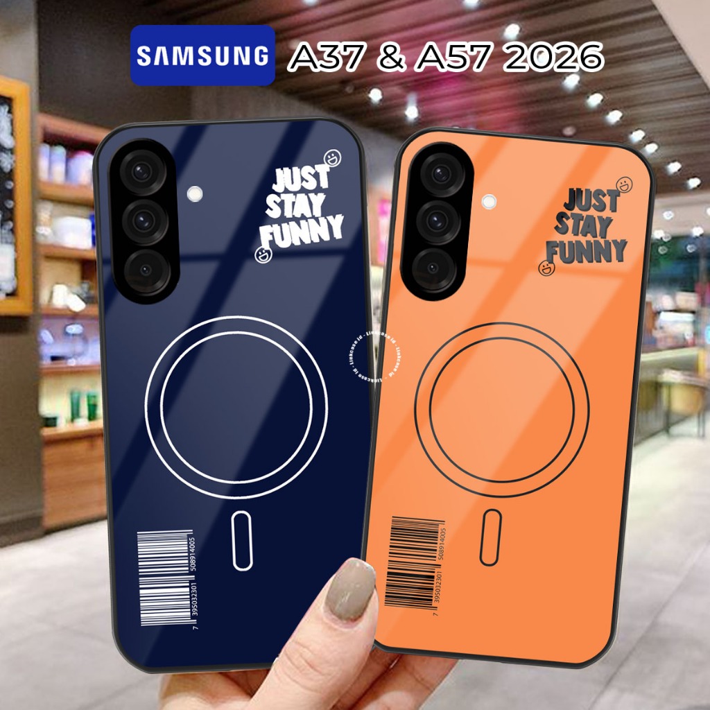 HP Samsung A37 2026 Glass Softcase Samsung A57 ล่าสุดป้องกันกล้องเคสโทรศัพท์ปกป้อง [LL82] Samsung A5