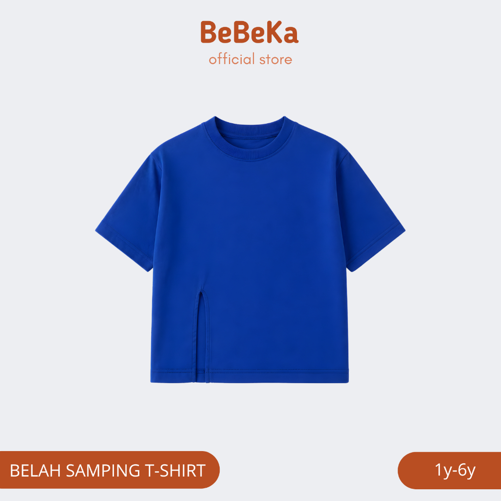 KATUN BEBEKA เสื้อยืดผ่าข้างเด็กขนาดใหญ่ 1-6 ปี / เสื้อคอตตอนเด็กผู้หญิง 30s / Basic Tee Girl PS001
