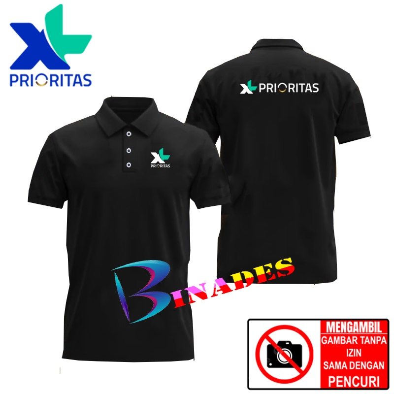 ขายเสื้อยืดคอปกโปโล, ปลอกคอ XL, PRIORITY, การพิมพ์สกรีน DIgital DTF, BINADES