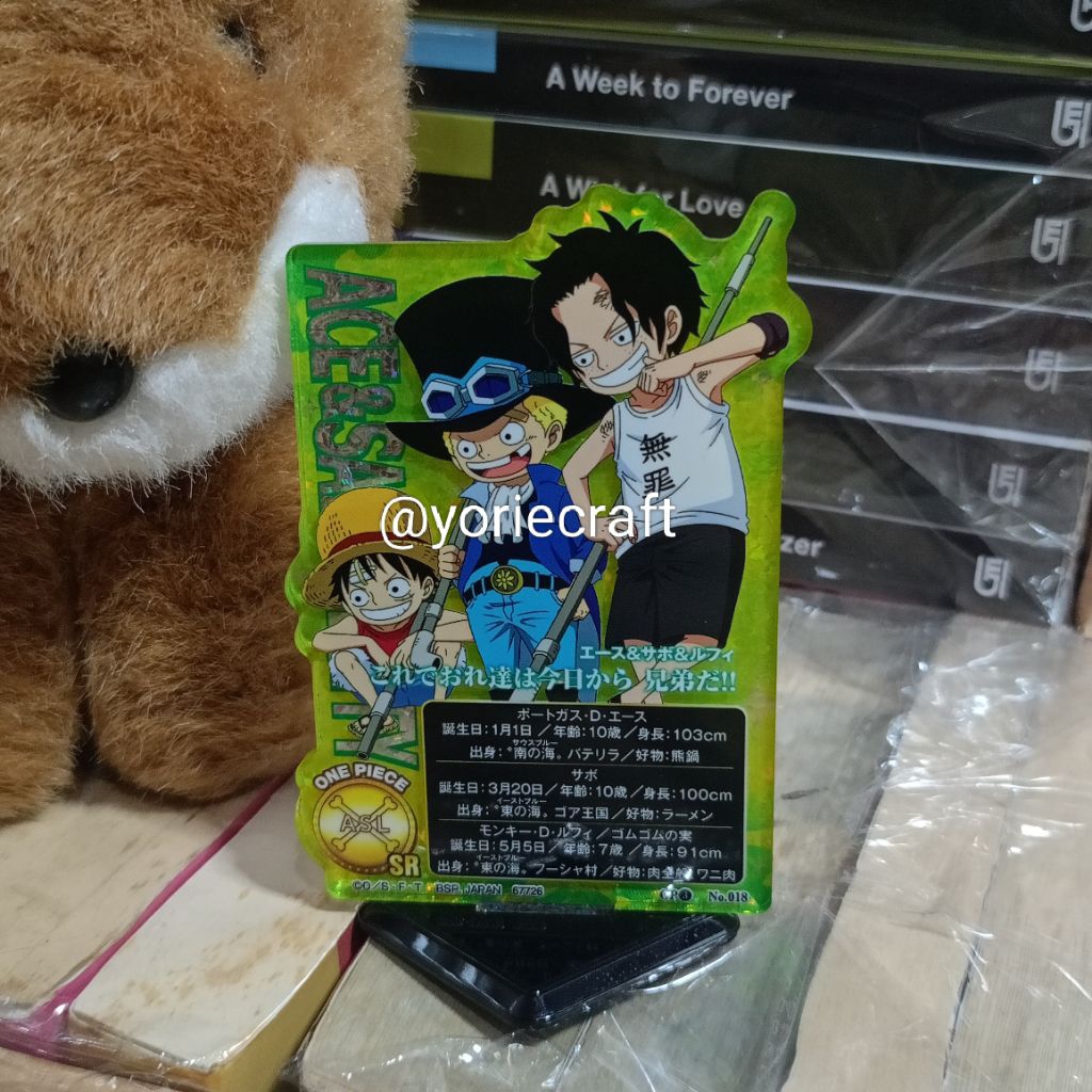 One Piece ขาตั้งอะคริลิค Ace, Sabo, Luffy (ASL) หายากมาก / One Piece Sabo / One Piece Luffy / One Pi