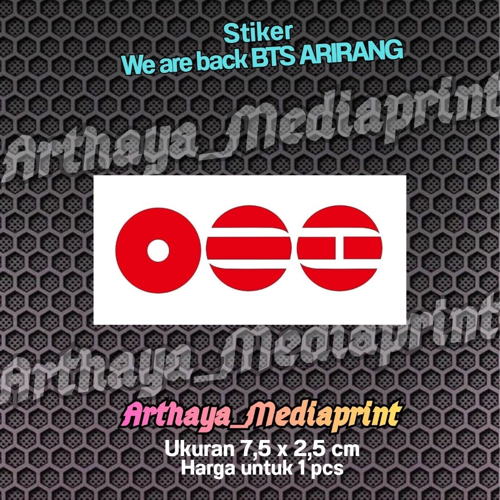 สติ๊กเกอร์ BTS ARIRANG WEAREBACK! ทนทาน&ตัดกันน้ํา