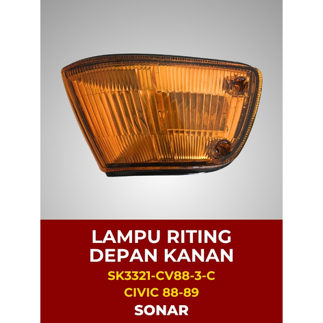 อะไหล่หมายเลขไฟเลี้ยวหน้าขวา-SK3321-CV88-3D-C สําหรับ Honda Civic 88-89