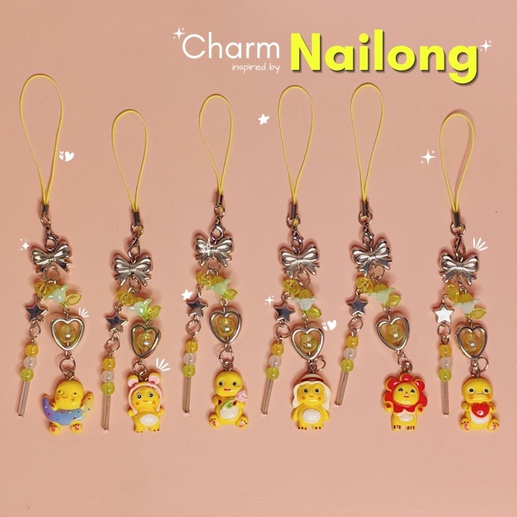 GANTUNGAN HP Phone charm Nailong | สายรัดโทรศัพท์ Nailong สีเหลือง ที่วางโทรศัพท์ Nailong น่ารัก
