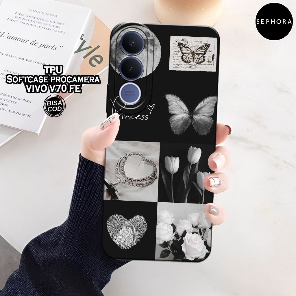 HP เคส VIVO V70 FE 2026 ใหม่ล่าสุด - เคสแฟชั่น Aesthetic - Softcase VIVO V70 FE 2026 - เคสกล้อง Pro 